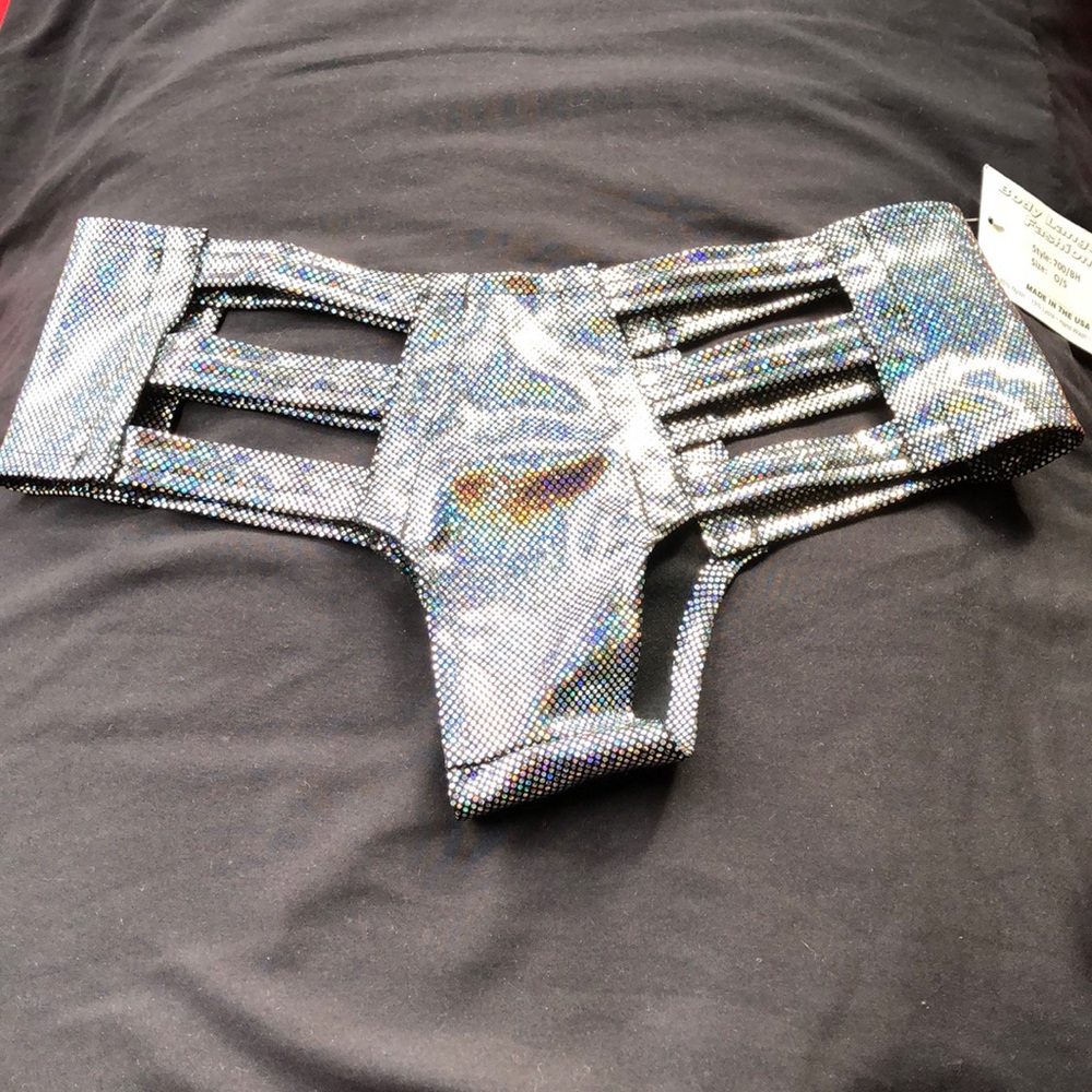 Silver holographic cutout bottoms
